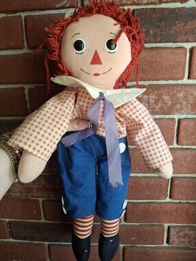 Vintage Knickerbocker Raggedy Andy Stuffed Doll